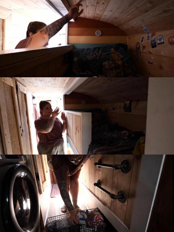 美國夫妻不願當房奴,花2千美元買輛廢棄大巴改裝成房子 美國夫妻不願當房奴,花2千美元買輛廢棄大巴改裝成房子