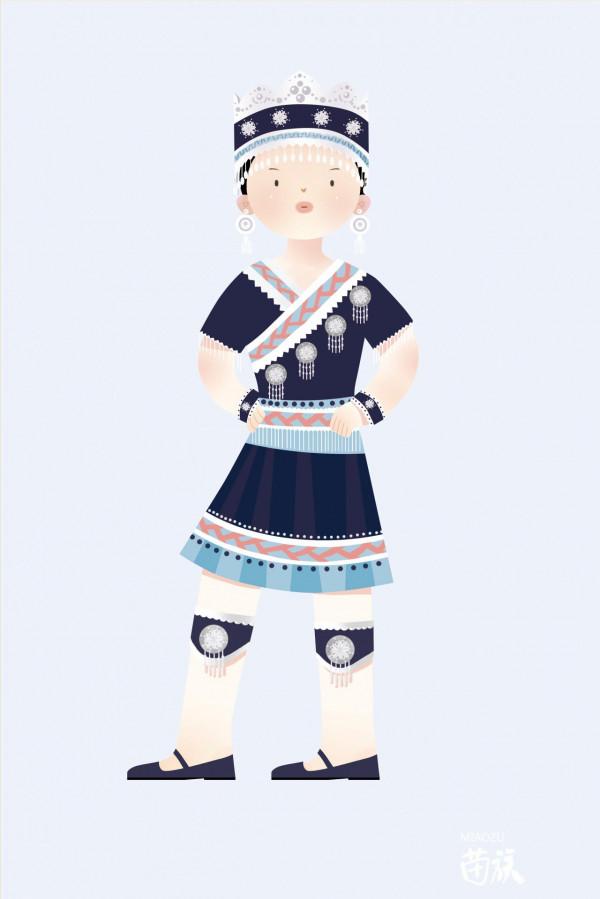 中國各民族傳統服飾｜插畫 簡直不要太可愛（第4期）