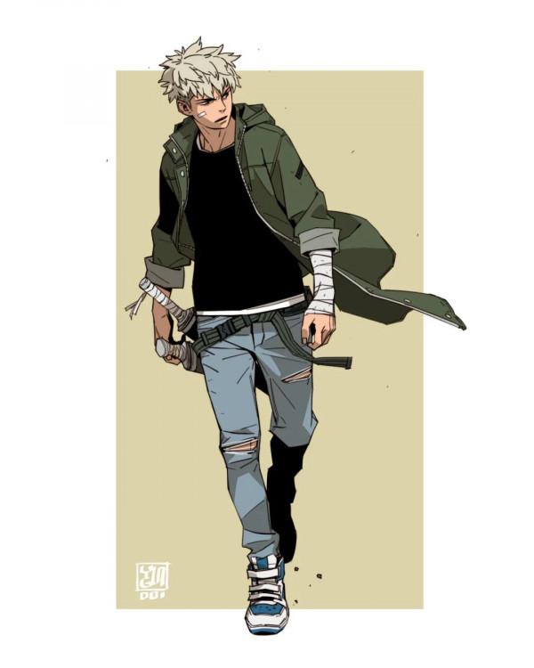 畫熱血漫畫的人設，真酷