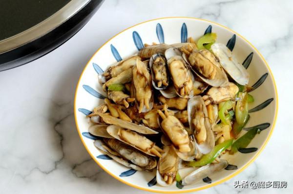 25元買了1斤蟶子，簡單一炒就是一盤美食，家常做法鮮香味美