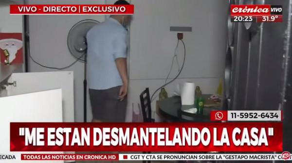 阿根廷記者得知自家被盜，一小時後，他直播起自家失竊案件