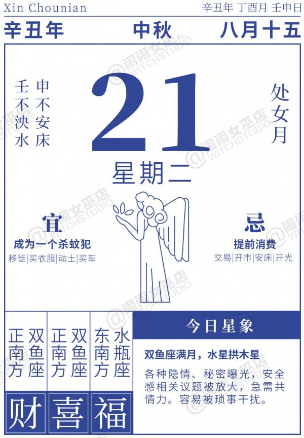 星曆0921：雙子清空負能量 天蠍多家溝通