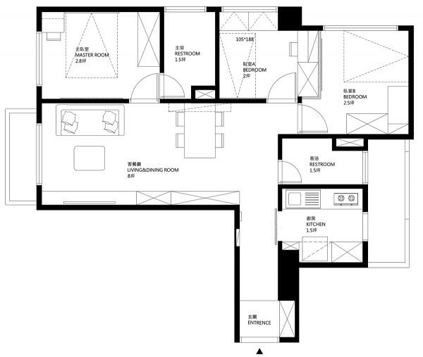 E裝平臺｜為退休日常抹上莫蘭迪色，桃園 28 坪北歐簡約閒居