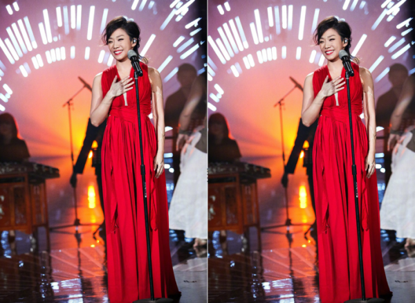 林憶蓮美的高階，雖不是“大眾審美”，穿紅色長裙氣場直達兩米八