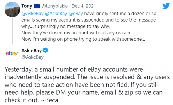 啥都沒幹就被封號,eBay:不小心“凍結”了少部分使用者賬戶 啥都沒幹就被封號,eBay:不小心“凍結”了少部分使用者賬戶