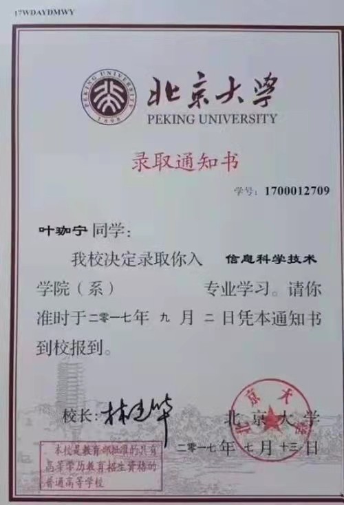 &OpenCurlyDoubleQuote;降200分也要錄取他！&rdquo;北大搶走的葉珈寧：天才背後離不開自律