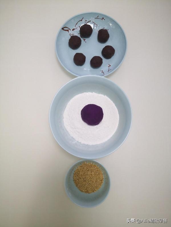 不用擀麵的紫薯豆沙餅，用平底鍋就能做，軟糯香甜，簡單易上手