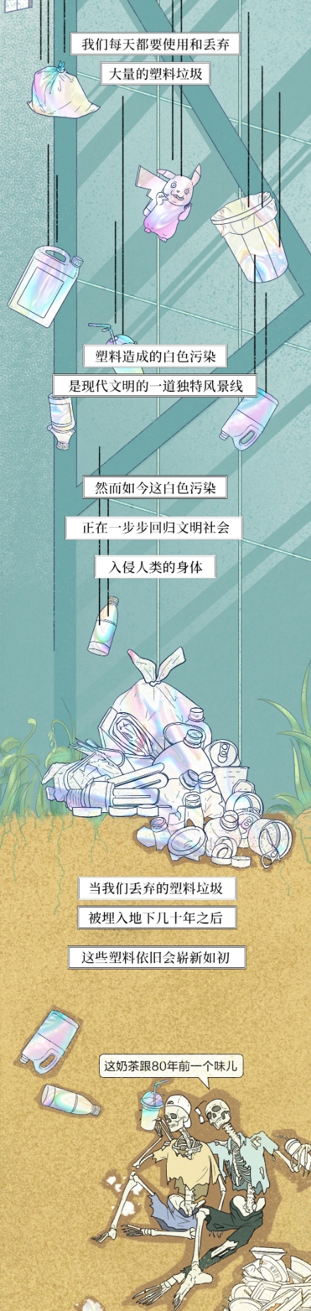 塑膠垃圾進入體內的全過程（漫畫）