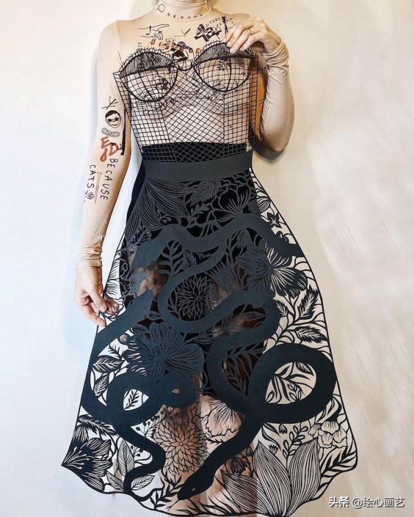 夢想中的連衣裙：紙藝藝術家將時尚插畫又提升到了一個新的高度啊