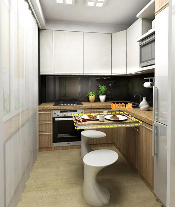 小戶型開始“去餐廳化”,櫥櫃下面留一塊地,解決日常用餐很簡單 小戶型開始“去餐廳化”,櫥櫃下面留一塊地,解決日常用餐很簡單