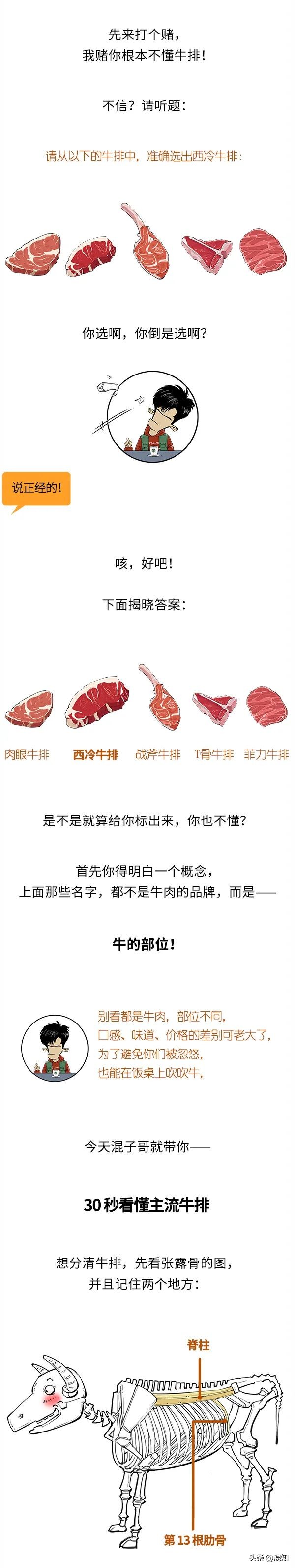 一張圖搞懂 5 大牛排！你是不是一直以為菲力牛排是個牌子？