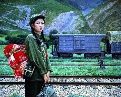 著名油畫家陳大中作品（紅衛兵）