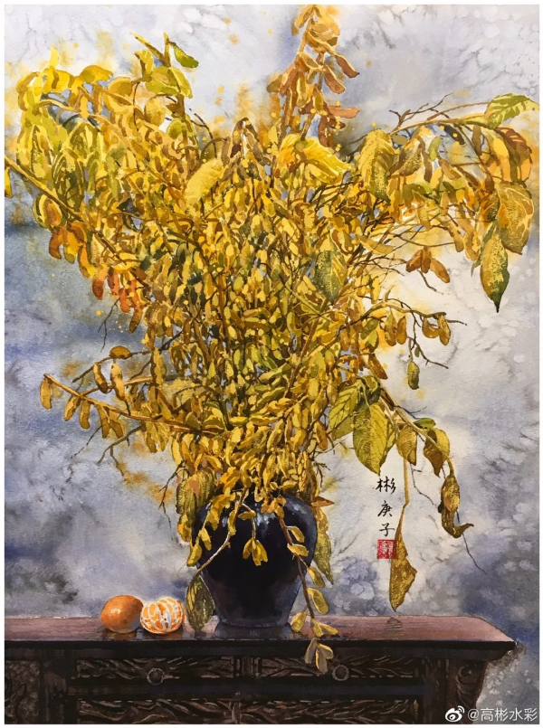 川美畢業的水彩大師，筆下繽紛的花卉、極致的風景靜物，張張迷人