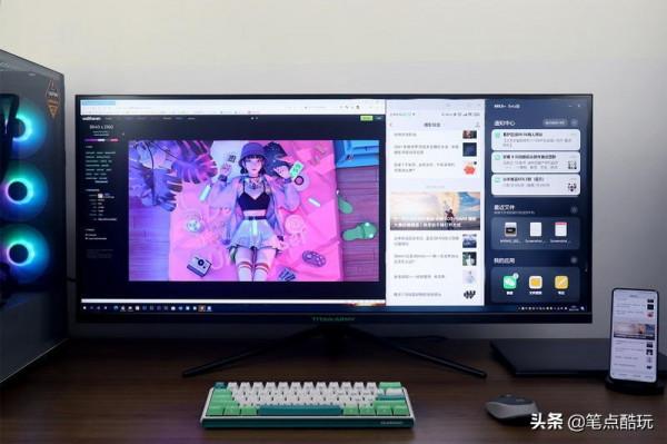 雙顯示器，還是帶魚屏？怒上40英寸4K屏，泰坦軍團P40UG體驗記