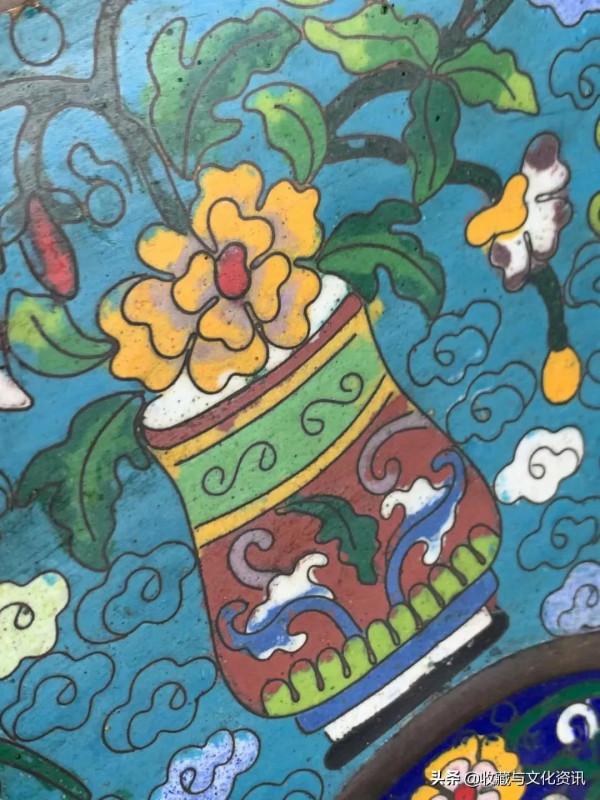 晚清景泰藍方扁瓶鑑賞