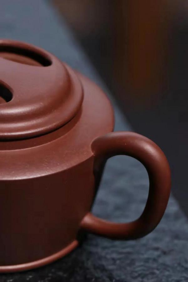 直筒牛蓋壺，紫泥