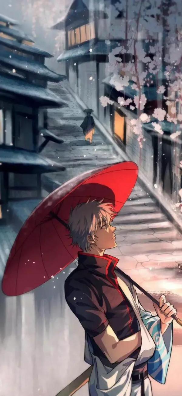 動漫男孩插畫手機桌布