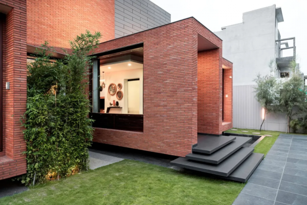 印度西杜住宅,懸浮的磚盒 印度西杜住宅,懸浮的磚盒