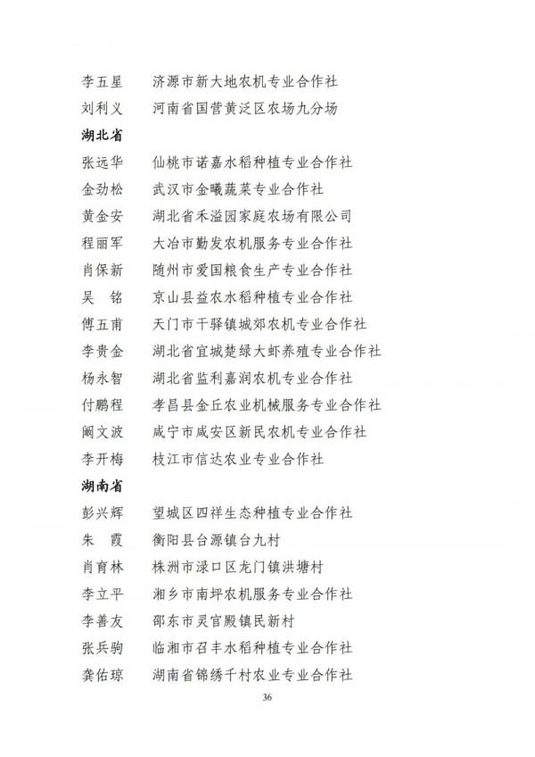 公示丨全國糧食生產先進集體和先進個人擬表彰物件 公示丨全國糧食生產先進集體和先進個人擬表彰物件