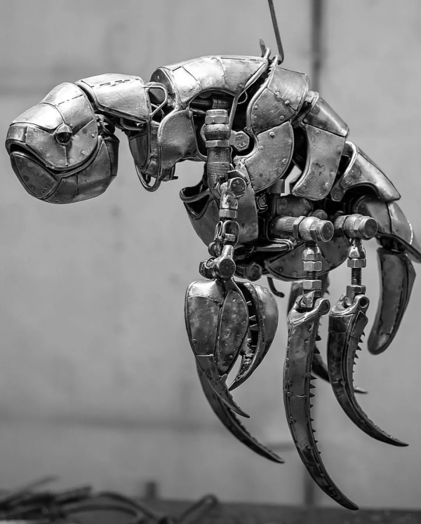 Denis Kulikov 和他的炫酷機甲風動物雕塑