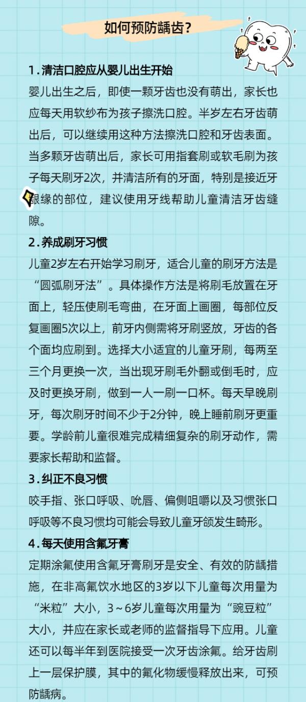 齲齒是什麼？兒童該怎樣刷牙？是否可以使用含氟牙膏？