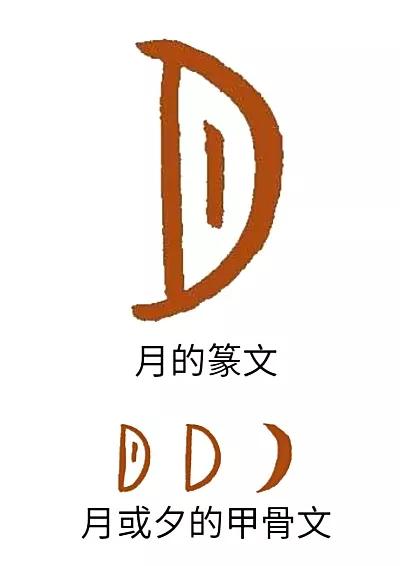 《白魚解字》：月下之字，很有詩意