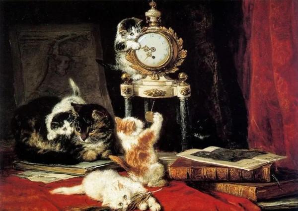 100年前她畫了超多貓，姿態萬千，惟妙惟肖