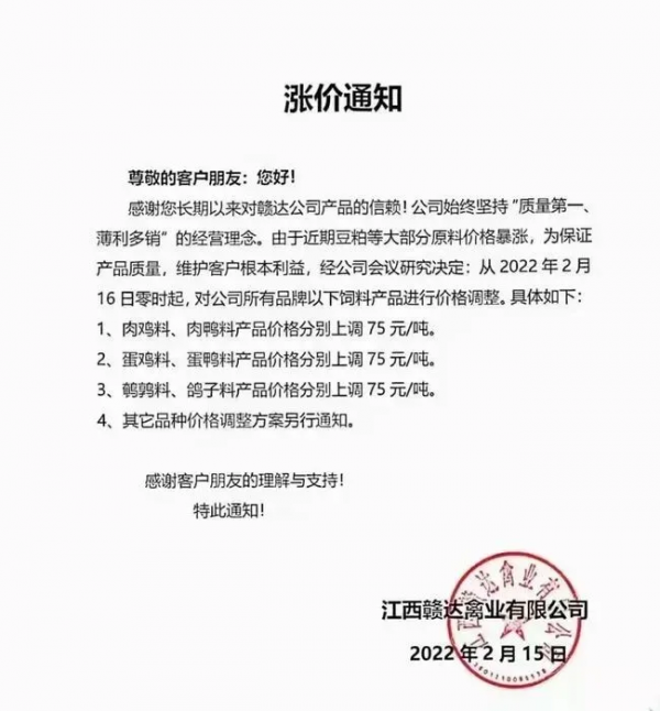 各養殖戶請注意！又一波飼料漲價潮來襲