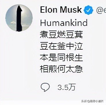 世界首富馬斯克發了一首《七步詩》，國外網友都懵了