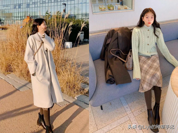 你穿大衣 + 短靴 = 洋氣爆了