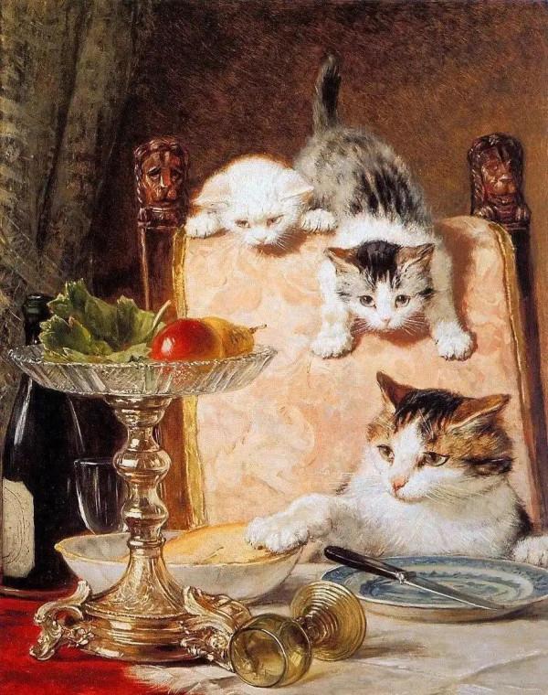 100年前她畫了超多貓，姿態萬千，惟妙惟肖