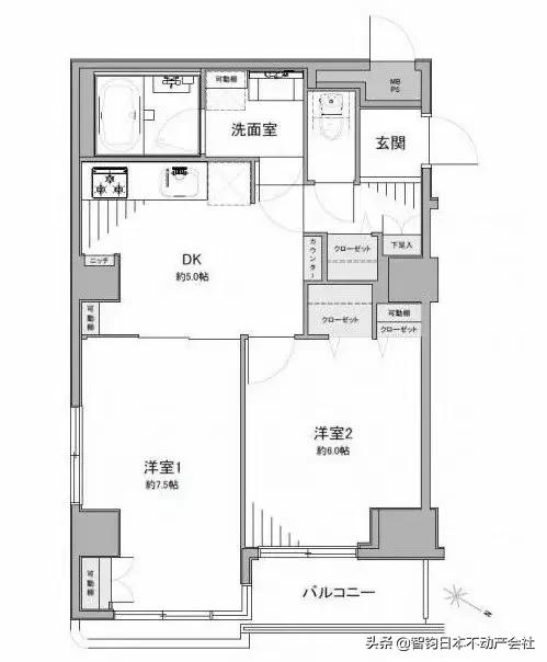 日本房產分享：東京都荒川區荒川2居室公寓