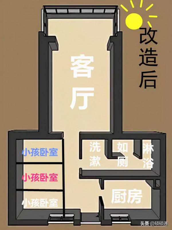 這才是神級改造!43㎡爆改出6室1廳1廚1衛 這才是神級改造!43㎡爆改出6室1廳1廚1衛