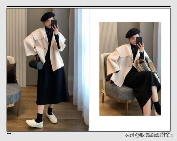 別總穿褲子了？試試厚外套+裙子才是今冬最時髦的穿搭，美爆了
