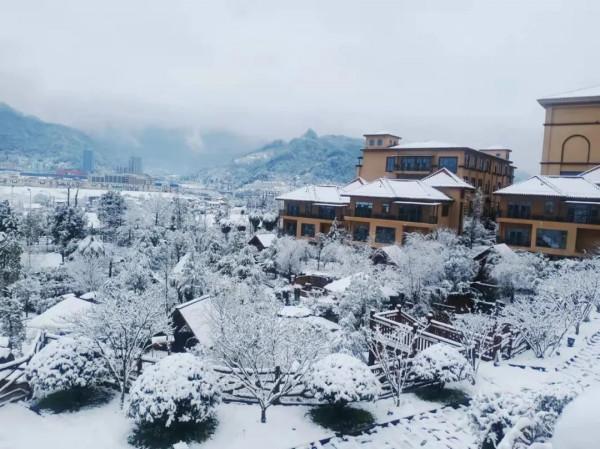 春雪紛飛染冬色 黔地皚皚似北國