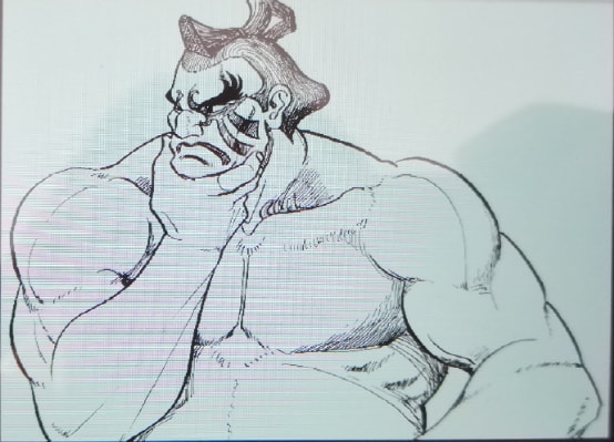 經典遊戲《街頭霸王2》最初的角色草稿，除了春麗就沒一個認識的