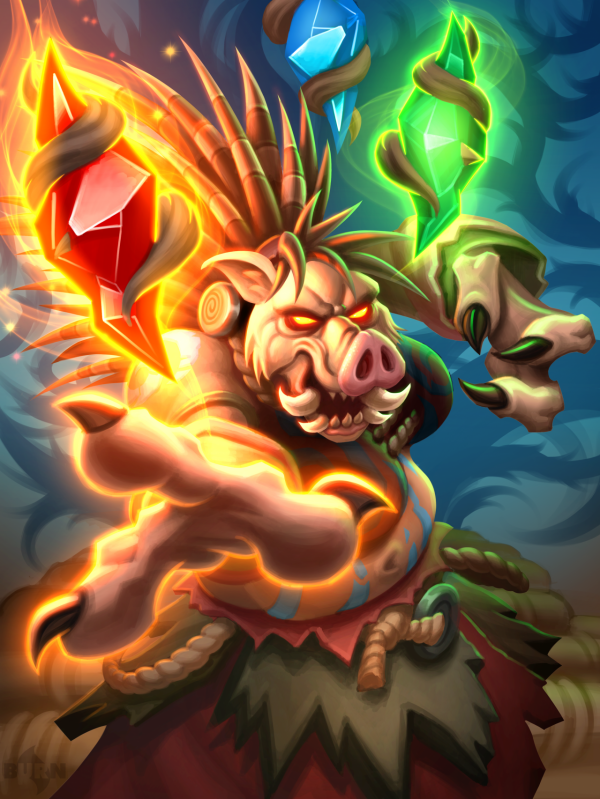 酒館戰棋原畫—野豬人篇