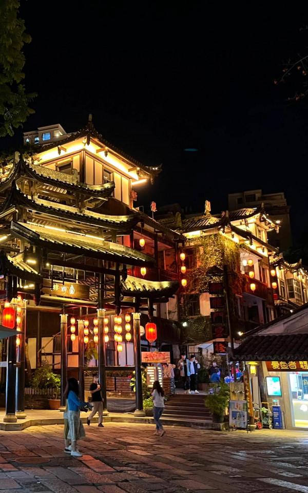 夜逛甘坑客家小鎮