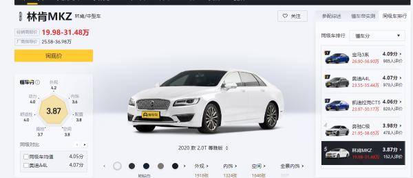 試駕林肯MKZ 2.0T尊享型，配2.0T引擎懸架支援軟硬調校！
