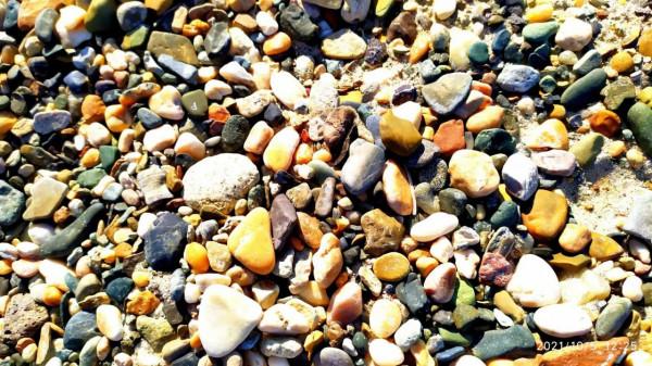 烏倫古湖邊撿到心儀的戈壁玉