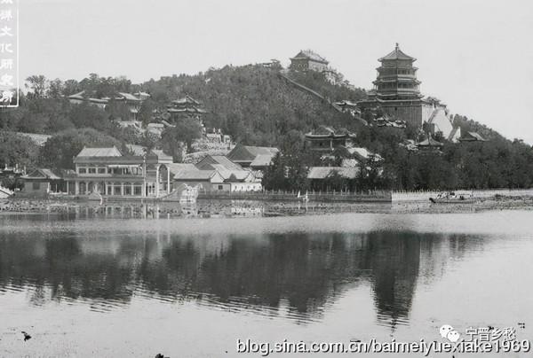 晚清頤和園的石舫 晚清頤和園的石舫