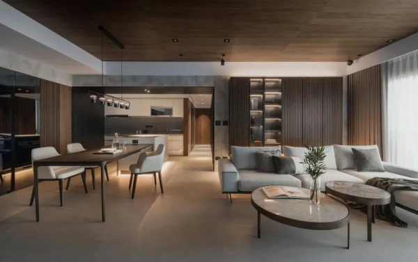 好宅HOUZE | 大面積木飾面的運用，打造出穩重端莊的質感