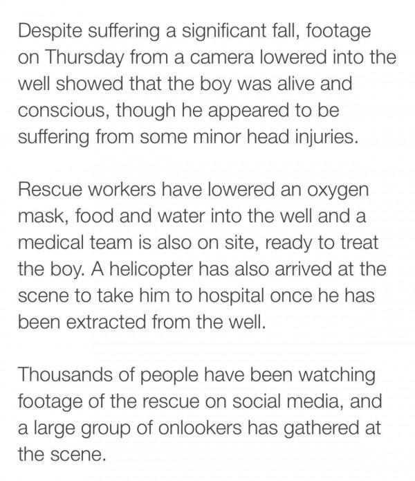 讀BBC學英語：摩洛哥小孩被困井下