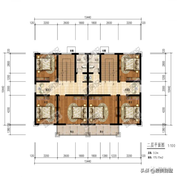 新中式雙拼別墅，大氣莊重造價低，兄弟平攤無壓力