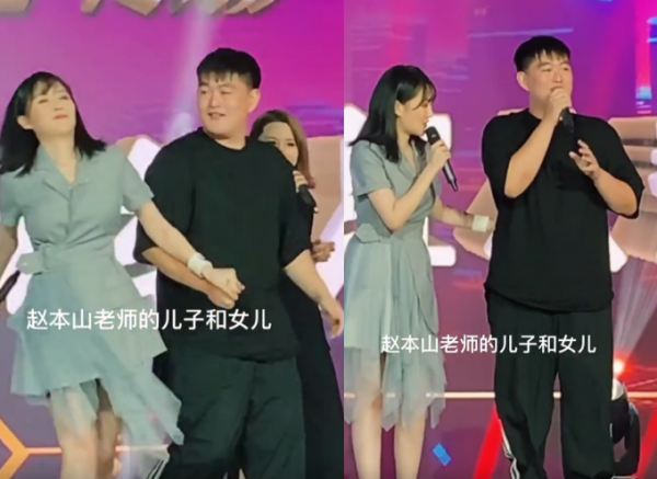 趙本山二婚子女同臺表演！球球表情自信，趙一楠卻動作拘謹很忸怩