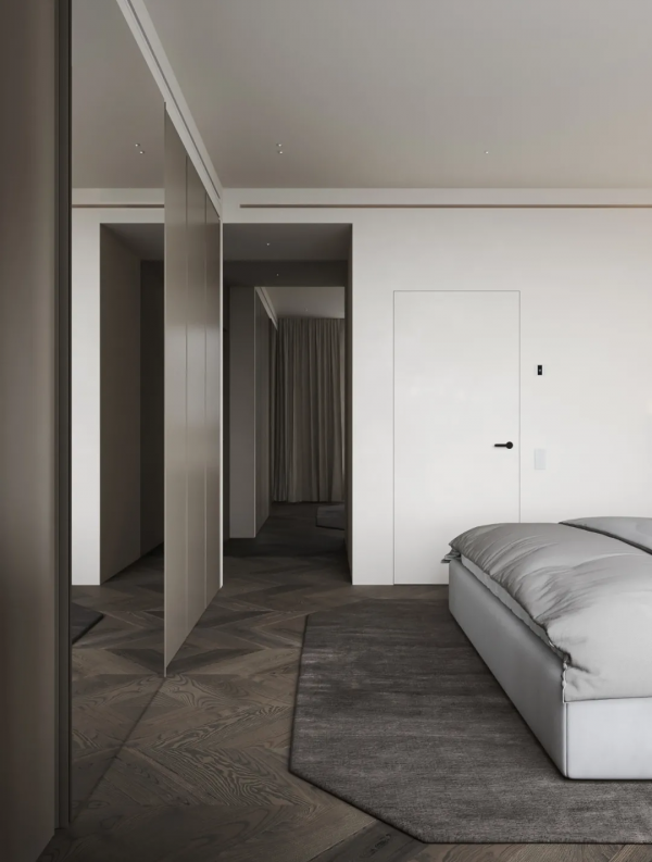 90㎡，一對夫婦的兩居室，輕盈素雅