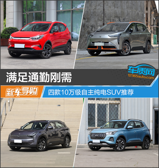 滿足通勤剛需 四款10萬級自主純電SUV推薦