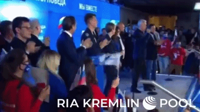 俄國家杜馬選舉“統俄黨”勝券在握 慶功會上齊喊“普京勝利”