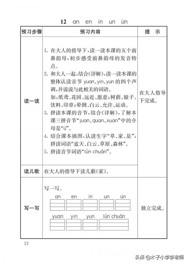 一年級預習卡來啦,預習能夠發現自己學習中存在的知識盲點 一年級預習卡來啦,預習能夠發現自己學習中存在的知識盲點