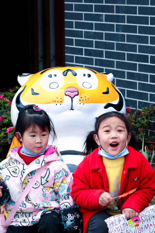 據說，對著城廂的萌虎數一數，虎年就會有虎福